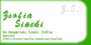 zsofia sipeki business card
